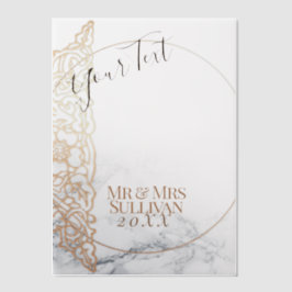 Huwelijk Aangepaste Tekst Elegant Goud Script Vellum Uitnodigingen