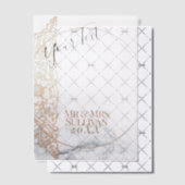 Huwelijk Aangepaste Tekst Elegant Goud Script Vellum Uitnodigingen (Offset (Uitnodiging))