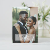 Huwelijk Afro-Amerikaanse foto Dank u Bedankkaart (Staand voorkant)