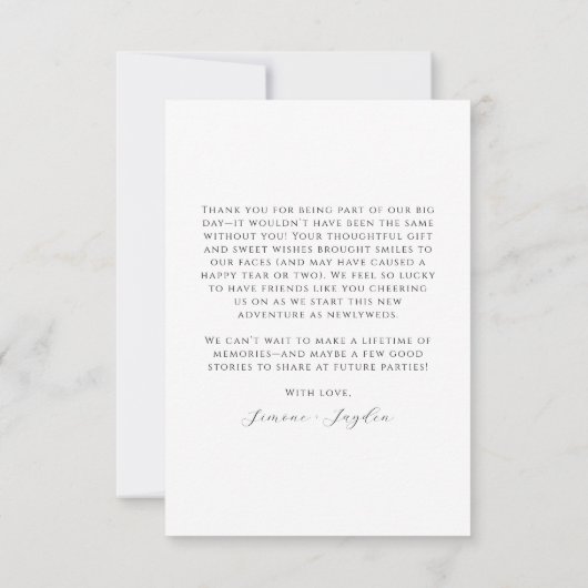 Huwelijk Afro-Amerikaanse foto Dank u Bedankkaart (Achterkant)