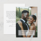 Huwelijk Afro-Amerikaanse foto Dank u Bedankkaart (Voorkant / Achterkant)