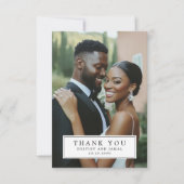Huwelijk Afro-Amerikaanse foto Dank u Bedankkaart (Voorkant)