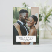 Huwelijk Afro-Amerikaanse foto Dank u Bedankkaart (Staand voorkant)