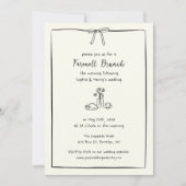 Huwelijk Afscheid Brunch Tijdloze Hand getekend Kaart (Voorkant)