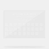 Huwelijk Alfabetische Zitting Grafiek Acryl Teken Acryl Bord (Voorkant)