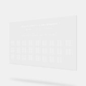 Huwelijk Alfabetische Zitting Grafiek Acryl Teken Acryl Bord (Hoek)