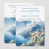 Huwelijk Amalfi Coast Waterverf Italië Bestemming Kaart (Voorkant / Achterkant)