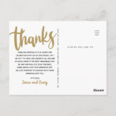 Huwelijk Bedankt | Handgeschreven ontwerp over fot Briefkaart (Achterkant)