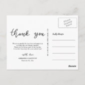 Huwelijk Bedankt Script | Elegante Foto Collage Briefkaart (Achterkant)