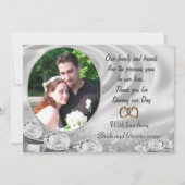 Huwelijk Bedankt voor de gunsten met portret (Voorkant)