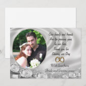 Huwelijk Bedankt voor de gunsten met portret (Voorkant / Achterkant)