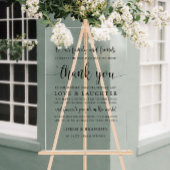 Huwelijk Bedankt voor het komen bruiloft receptie Acryl Bord