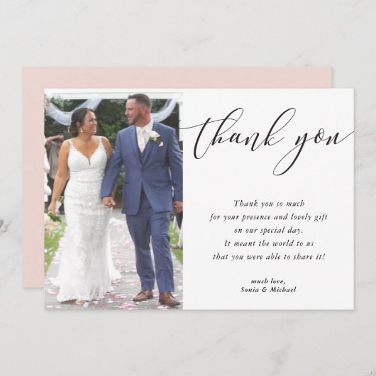 HUWELIJK BEDANKT voor Sonia & Michael (Voorkant / Achterkant)