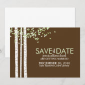 Huwelijk berkenbomen Save the Date (Voorkant / Achterkant)