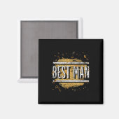 Huwelijk Beste Man Groomsmen Huwelijk Bachelor Par Magneet (Voorkant / Achterkant)