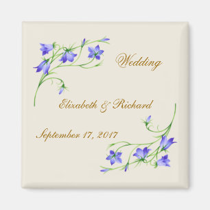 Huwelijk. Blauwbloemen Magnet