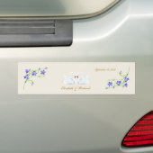 Huwelijk. Blauwsnaren en zwanen Bumpersticker (Op auto)