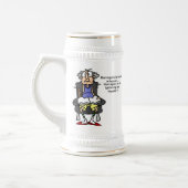 Huwelijk, bliksem, donder Humor Bierpul (Links)
