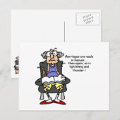 Huwelijk, bliksem, donder Humor Briefkaart (Voorkant / Achterkant)