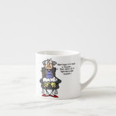 Huwelijk, bliksem, donder Humor Espresso Kop (Rechts)