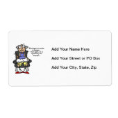 Huwelijk, bliksem, donder Humor Etiket (Voorkant)