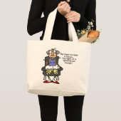 Huwelijk, bliksem, donder Humor Grote Tote Bag (Voorkant (product))