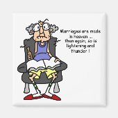 Huwelijk, bliksem, donder Humor Magneet (Voorkant)