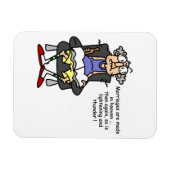 Huwelijk, bliksem, donder Humor Magneet (Horizontaal)