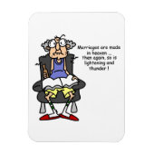 Huwelijk, bliksem, donder Humor Magneet (Verticaal)