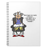 Huwelijk, bliksem, donder Humor Notitieboek (Voorkant)