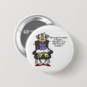 Huwelijk, bliksem, donder Humor Ronde Button 5,7 Cm (Voorkant /achterkant)
