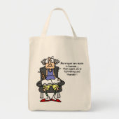 Huwelijk, bliksem, donder Humor Tote Bag (Voorkant)