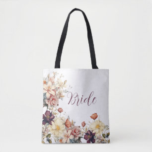 Huwelijk Bloemen Boeket Elegant Custom Tote Bag