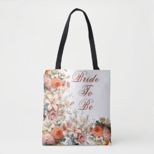 Huwelijk Bloemen Boeket Elegante Custom Canvas tas