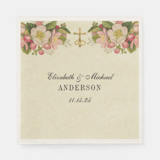 Huwelijk Bloemen Kruisbeeld Kersenbloesems Servet