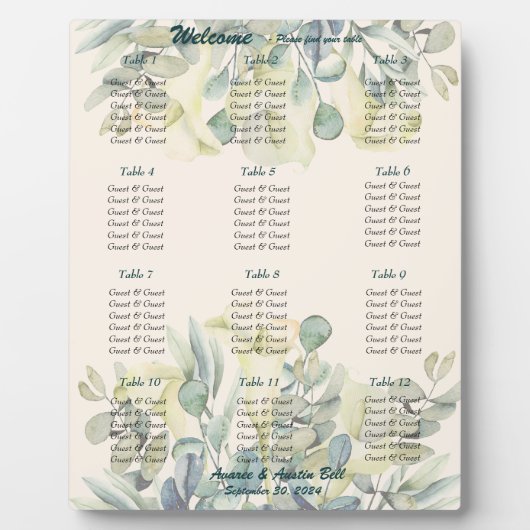 Huwelijk Bloemen Zitting Grafiek Bloemen Fotoplaat (Voorkant)