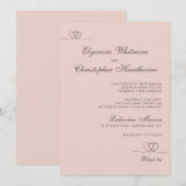 Huwelijk Blush Beige Modern Chic Mix en Match Kaart (Voorkant / Achterkant)