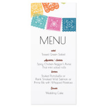 Huwelijk - Boda - Trouwfeest Papel Picado Menu