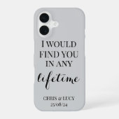 Huwelijk, bruid en bruidegom gepersonaliseerde tel iPhone 16 hoesje (Achterkant)