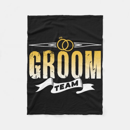 Huwelijk Bruidegom Team Afscheidsfeest Zitaten Fleece Deken (Voorkant)