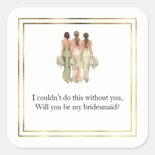 Huwelijk Bruidsmeisje Cadeau Stickers