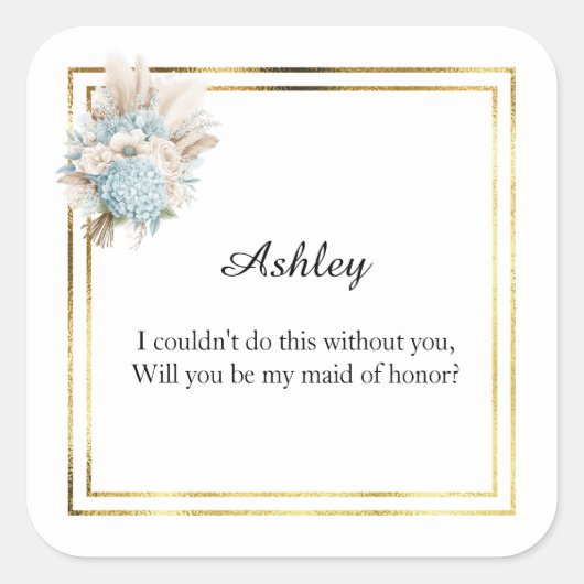 Huwelijk bruidsmeisje cadeau stickers (Voorkant)