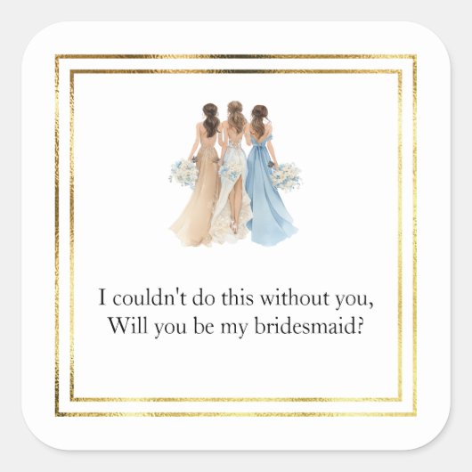 Huwelijk Bruidsmeisje Cadeau Stickers (Voorkant)