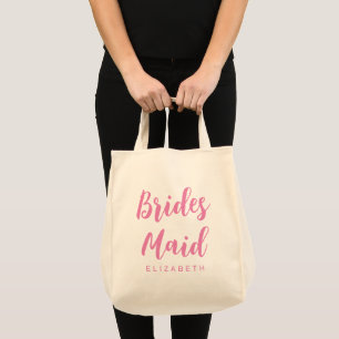Huwelijk bruidsmeisje cadeaus Dames Natuurlijk Roz Tote Bag