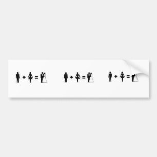 huwelijk bumpersticker