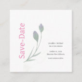 Huwelijk Calligrafie Bloemen Zwart Wit Informatiekaartje (Voorkant)