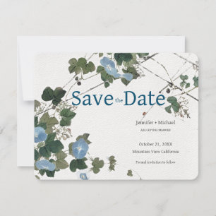 Huwelijk Calligrafie Bloemen Zwart Wit Save The Date
