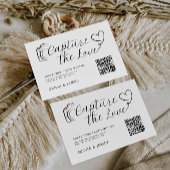 Huwelijk Capture de liefde Kaart Sjabloon, QR-code