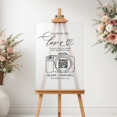 Huwelijk Capture The Love QR Code Foto delen Acryl Bord