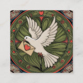 Huwelijk Celebrant Art Nouveau Style Vierkante Visitekaartje (Voorkant)